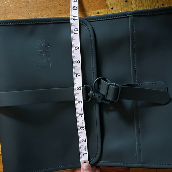 Sleek Matte Black Laptop Backpack – Vegan Leather | Modern & Minimalist Design - Picture 7 of 8